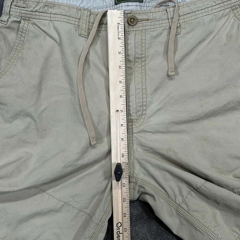 Eddie Bauer Mens Khaki Cotton Drawstring Utility Shorts Size‎ 38 Tan Outdoor